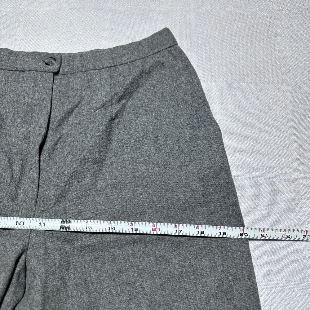 Vintage Pendleton Virgin Wool Flannel Pants Womens‎ 10 Gray Lined Straight Leg